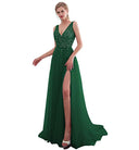 Sequined Evening Dress with Stylish Slit for Women