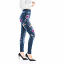 Floral High-Waist Jeans Leggings for Women
