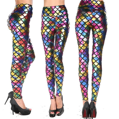 Shimmering Scales Pattern Women's Leggings