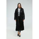 Chic Midi Dress with Plush Faux Fur Accent