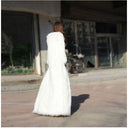 Chic Midi Dress with Plush Faux Fur Accent
