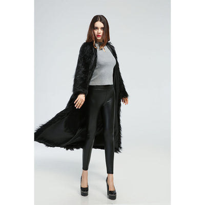 Chic Midi Dress with Plush Faux Fur Accent