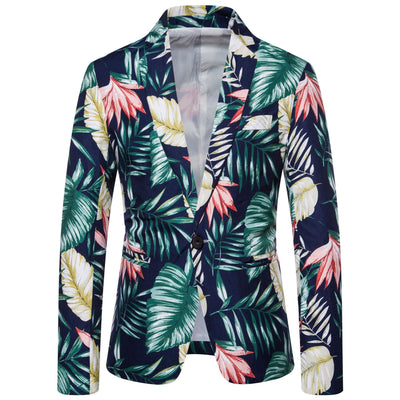 Floral Print Women's Blazer with Modern Silhouette