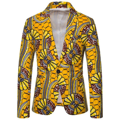 Unique African Print Women's Blazer with Modern Cut