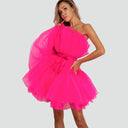 Chic Strapless Tulle Dress with Layered Detail