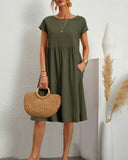 Round Neckline Dress for Effortless Style