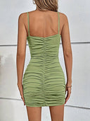 Chic Wrap Mini Dress with Spaghetti Straps