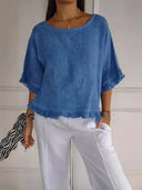 Chic Ruffled Blouse in Quality Fabric