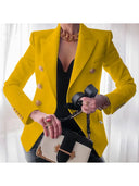 Chic Blazer with Distinctive Button Accents