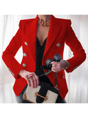 Chic Blazer with Distinctive Button Accents