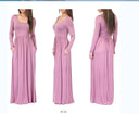 Chic Women's Maxi Dress with Pockets and Flowing Design