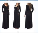 Chic Women's Maxi Dress with Pockets and Flowing Design