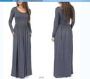 Chic Women's Maxi Dress with Pockets and Flowing Design