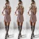 Chic Women's Shirt Dress with Stylish Side Slits