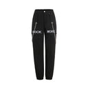 Chic Women's Cargo Pants with Chain Accents
