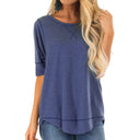 Chic Women's Oversized T-Shirt with Stylish Sleeve Accents