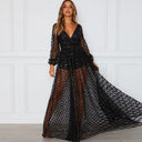 Chic Transparent Dress with Shimmering Accents