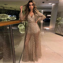 Chic Transparent Dress with Shimmering Accents
