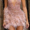 Chic Sequin Dress with Feather Details