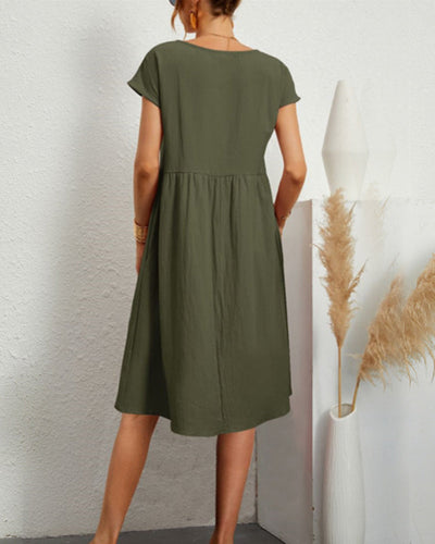 Round Neckline Dress for Effortless Style