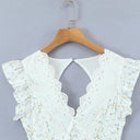 Charming Mini Dress with Eyelet Embroidery