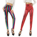 Star Patterned Shiny Leggings for Women