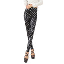Star Patterned Shiny Leggings for Women