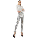 Star Patterned Shiny Leggings for Women