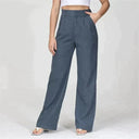 Chic High Waisted Wide Leg Trousers