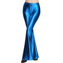 High-Shine Elastic Flared Pants for Women
