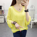 Chic Women's Knit Blouse - All-Season Style