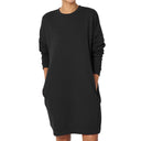 Chic Women's Sweat Dress with Side Pockets