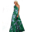 Floral Asymmetrical Strap Maxi Dress for Women