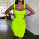 Chic Mini Dress with Square Neckline for Women