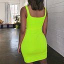 Chic Mini Dress with Square Neckline for Women