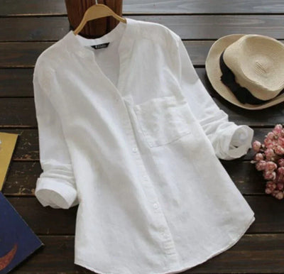 V-Neck Long Sleeve Blouse for Every Occasion