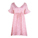 Chic Women's Summer Dress with Flowing Sleeves and V-Neck