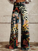 Chic Printed Wide Leg Trousers