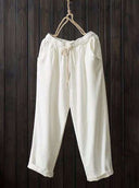Women’s Pants with Elastic Waist and Side Pockets