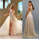 Shimmering Peplum Evening Dress for Women