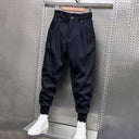 Chic Black Pleated Harem Trousers