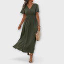 Heather - Boho V-Neck Long Sleeve Dress for Every Occasion
