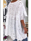 Romantic Broderie Style Airy Blouse for Women