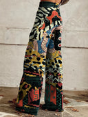 Chic Printed Wide Leg Trousers