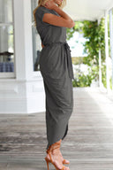 Chic Asymmetrical Round Neck Dress