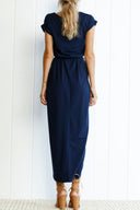 Chic Asymmetrical Round Neck Dress