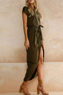 Chic Asymmetrical Round Neck Dress