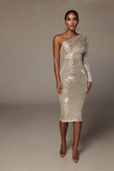 Margely | Elegant Wrapped Bust Evening Dress