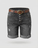 Stylish Women's Ripped Denim Shorts