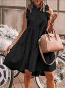 Women's Ruffled Strap Dress with Stunning Design